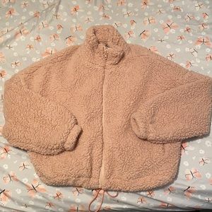 Urban outfitters Sherpa/teddy cropped jacket for women’s
